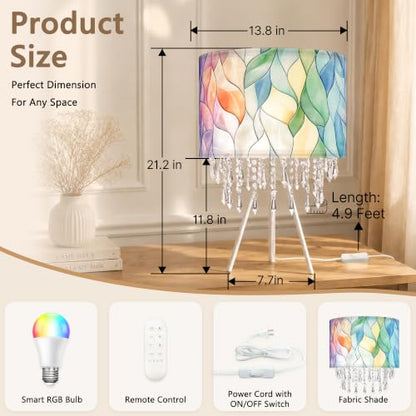 Smart Tripod Table Lamp with Acrylic Droplets