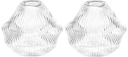 Spiral Stripes Glass Lamp Shade Small Art Blown Pendant Light Shades