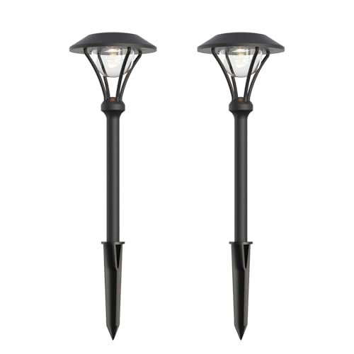 Pathway Lights Low Voltage Outdoor Landscape Lighting 1W 60 Lumen 3000K 12V AC Path Lights Warm White Light with Connector Spike Stake for Garden Yard Driveway Lawn