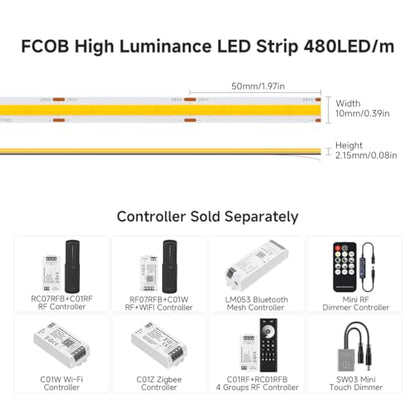 High Lumen FCOB COB LED Strip Light