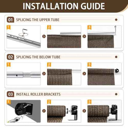 Outdoor Shades for Patio (Mocha / 72"W x 96"H)