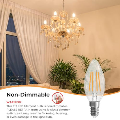 LED B10 Bulbs 40 Watt Equivalent