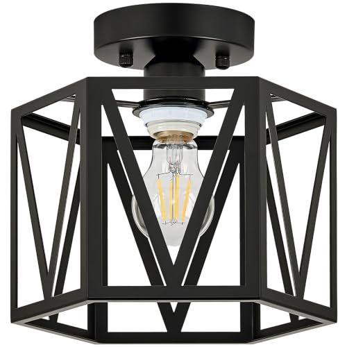 Farmhouse Semi Flush Mount Ceiling Light