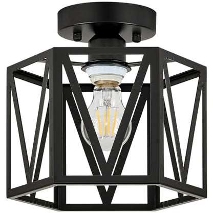 Farmhouse Semi Flush Mount Ceiling Light