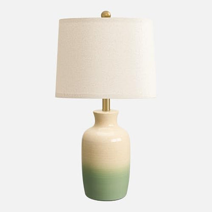 Farmhouse Ceramic Table Lamp for Living Room with Natural Textured Finish
