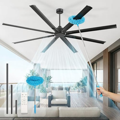Large Industrial Ceiling Fan No Light with cleaner