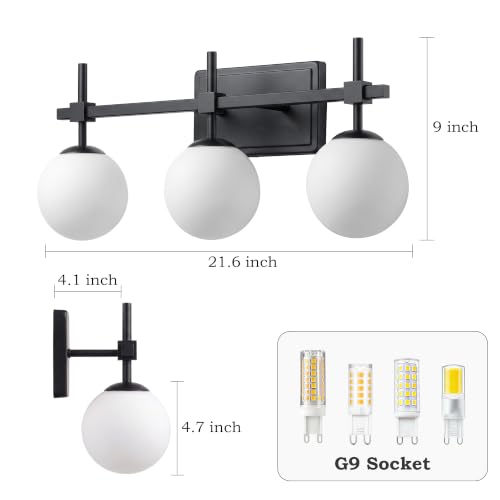 Morden Vanity Light with Milk White Glass