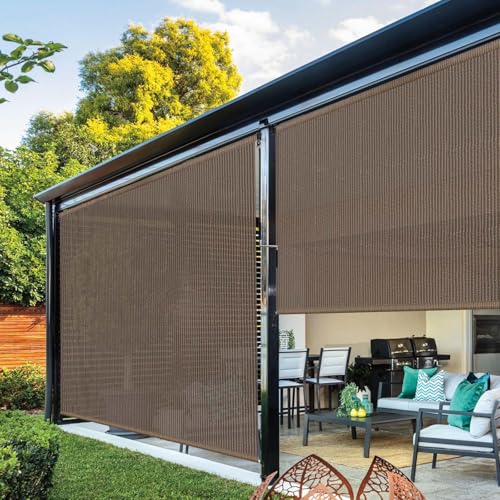 Outdoor Roller Shade (Mocha / 120"W x 96"H)