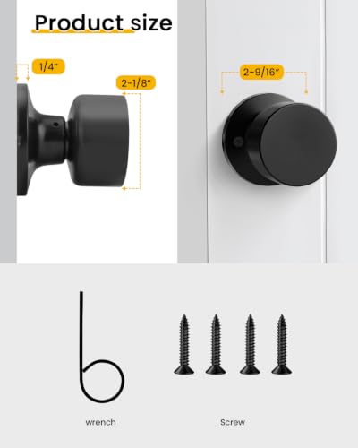 Matte Black Door Knobs MS2733