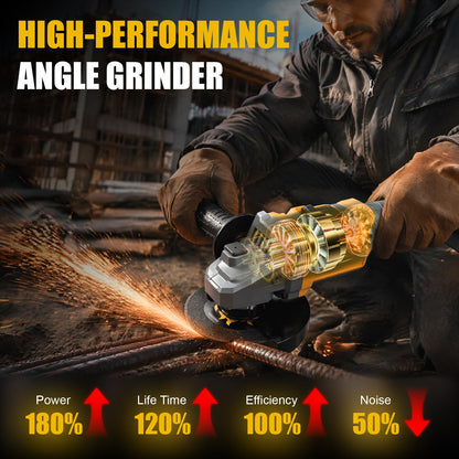 Cordless Angle Grinder for Dewalt 20v Max Battery (Yellow)