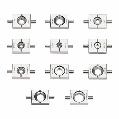 11 Pairs Hydraulic Crimper Dies Set for YQK (12-4/0 AWG DIE)