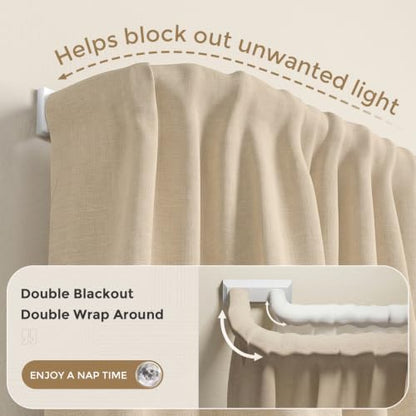 Double Curtain Rod 34 (White / 34"-112")