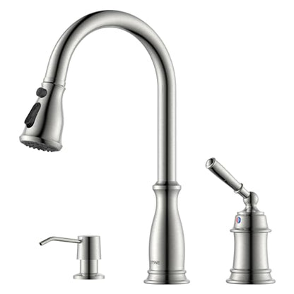 Kitchen Sink Faucet Stainless Steel with Sprayer 2