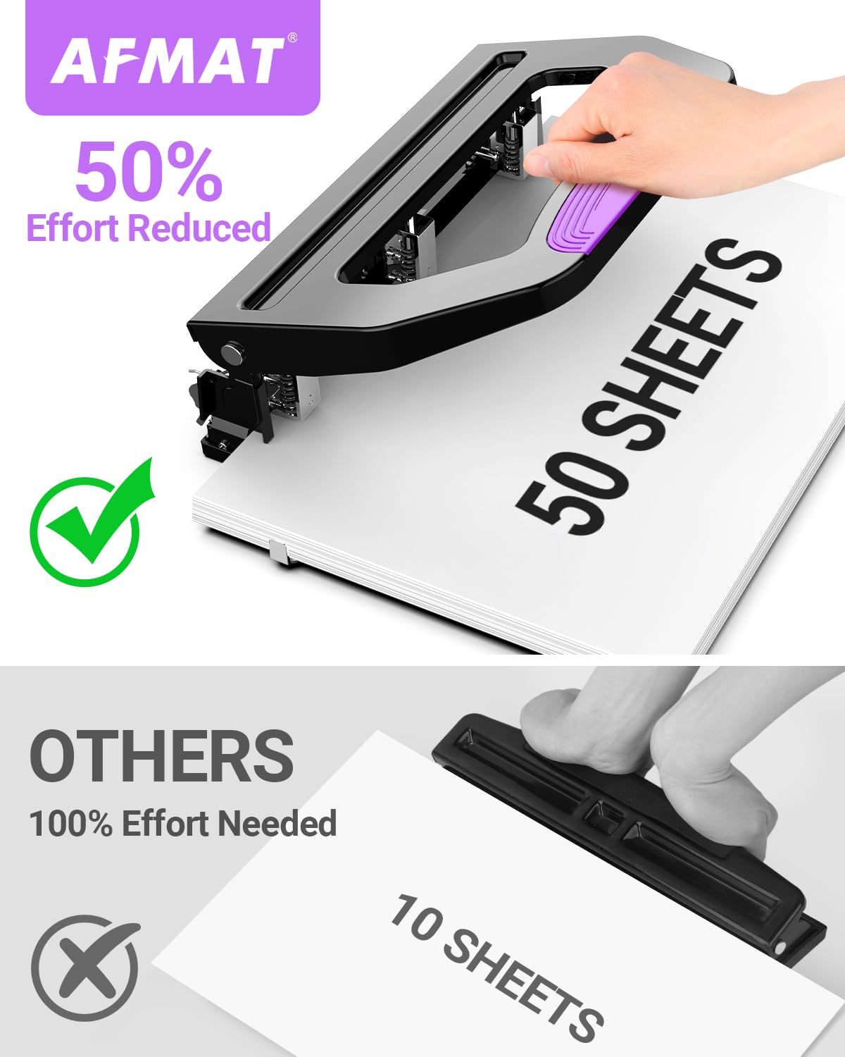 HP18 3 Hole Punch Heavy Duty (Purple)