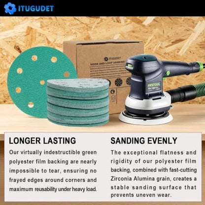 5 Inch 9 Hole All girt Sanding Discs Sandpaper