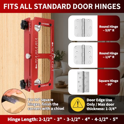Door Hinge Lock & Latch Installation Kit