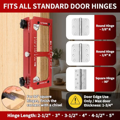 Door Hinge Lock & Latch Installation Kit