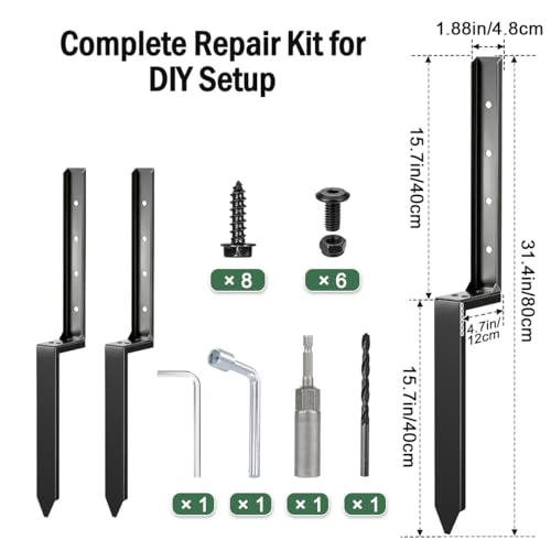 4 Pack Fence Post Repair Kit
