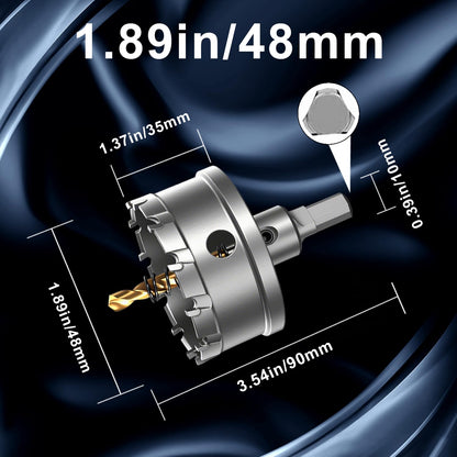 1-7/8" (48mm) TCT Hole Saw for Stainless Steel, Iron & Metal (1-7/8" (48mm))