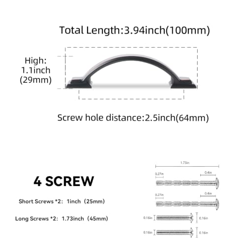 10 Pack 2.5 Inch (Oil Rubbed Bronze / 2.5'' Hole Center(64mm))