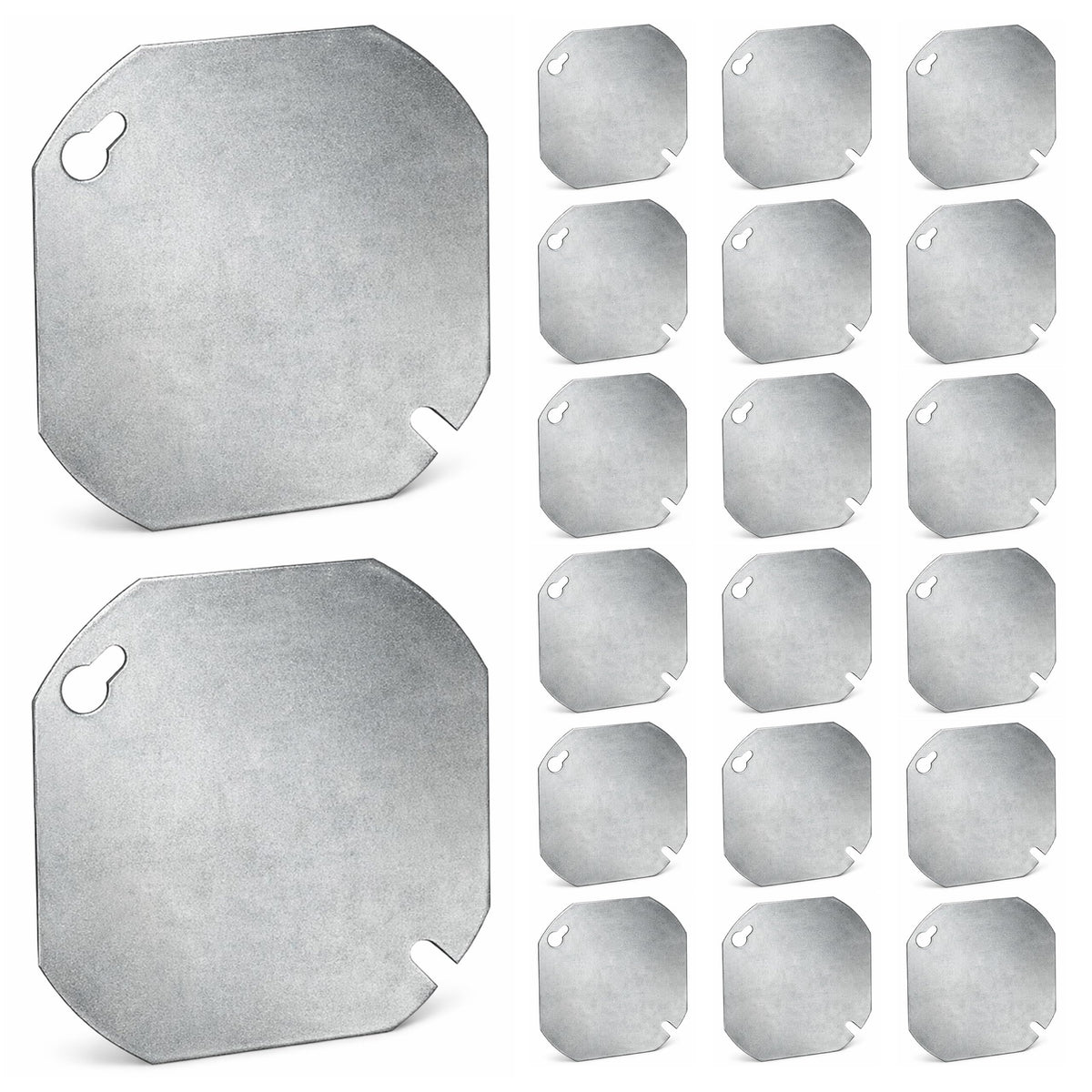 4" Octagon Blank Metal Box Covers (4" Octagon Flat)