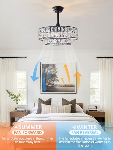 20" Gold Fandelier Ceiling Fan with Light