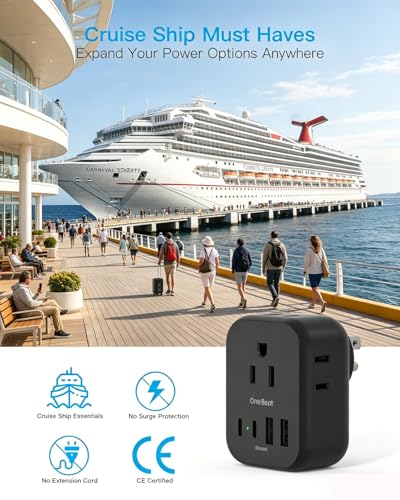 2 Pack Travel Cruise Outlet Adapter