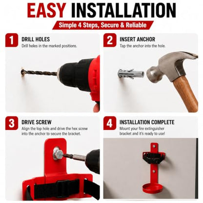 Compact Fire Extinguisher Wall Mount Bracket