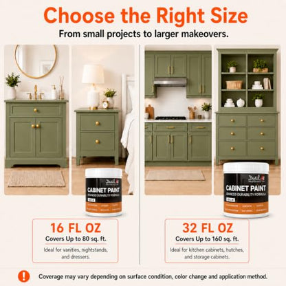 Cabinet Paint (Olive Green / 32 Fl Oz (Pack of 1))