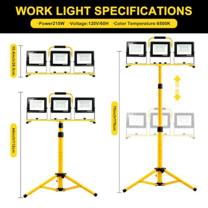 3x70W LED Work Light