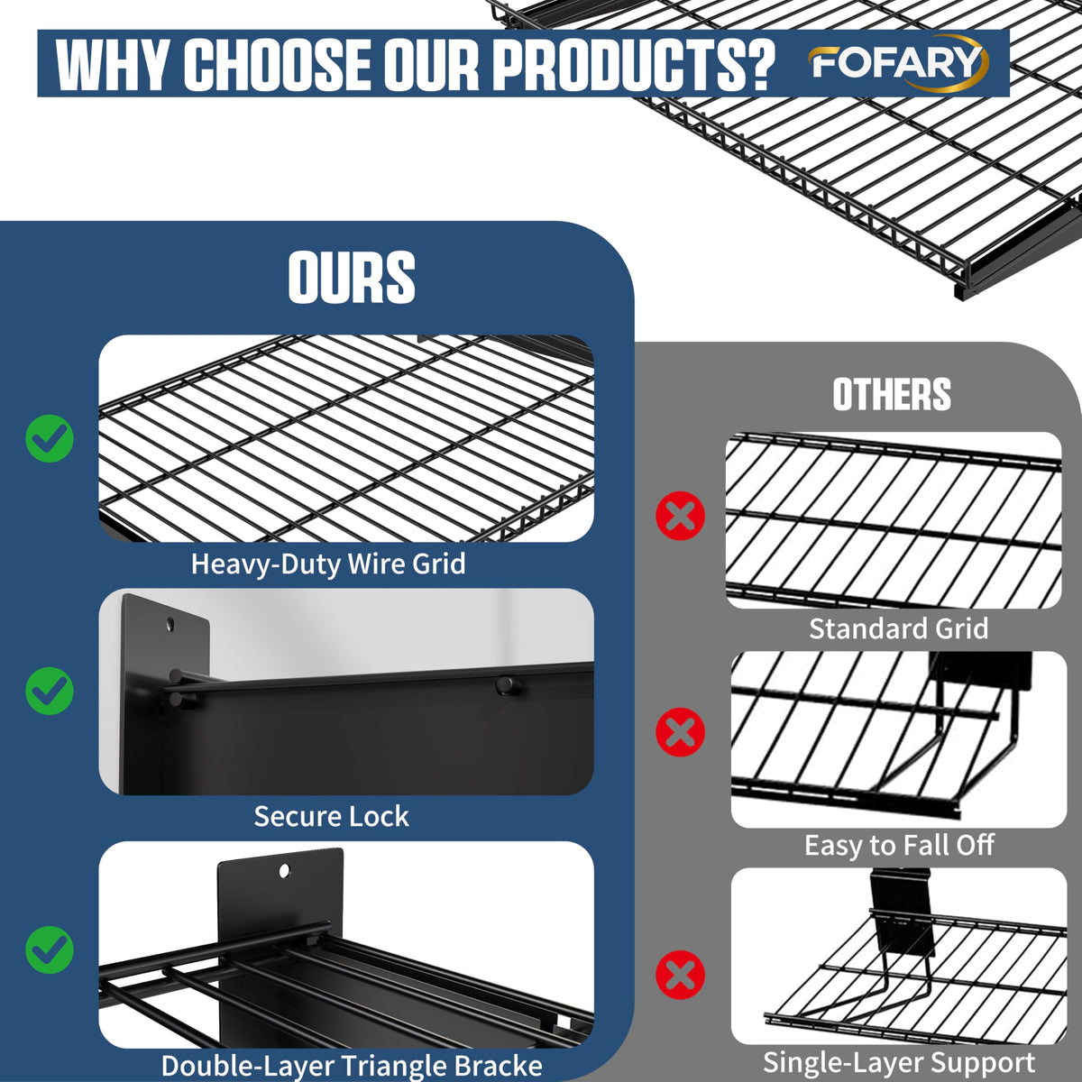 Garage Wall Shelving 24"x12" 4 (Black / 4 pack-24" x12")