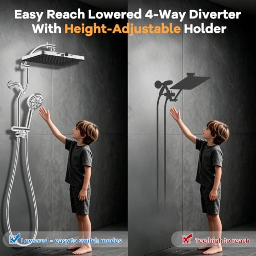 13'' Rain Showerhead Combo (Square 13" with 2 filters / Chrome)