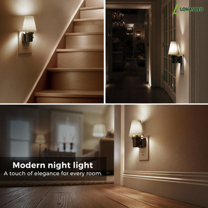 Night Lights Plug into Wall (Round Platform-5000K / 2 Pack)