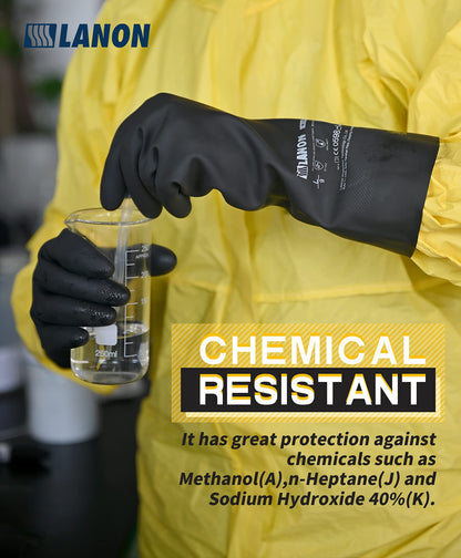 LANON Rubber Chemical Resistant Gloves