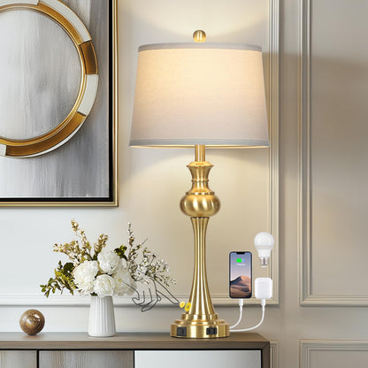 Gold Table Lamp for Living Room (Gold)
