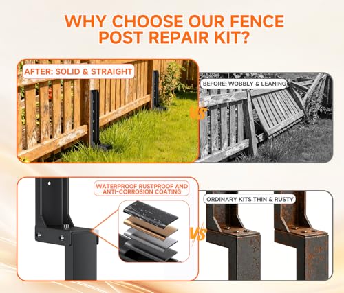 1 Pcs Fence Post Repair Kit