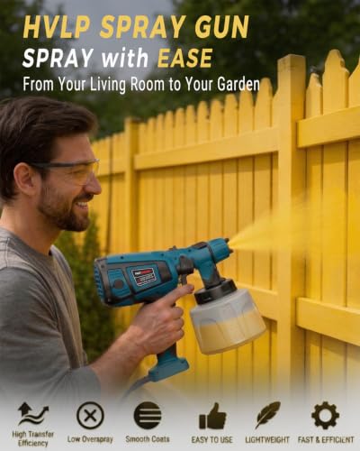 1000W HVLP Electric Paint Sprayer Gun for House Painting