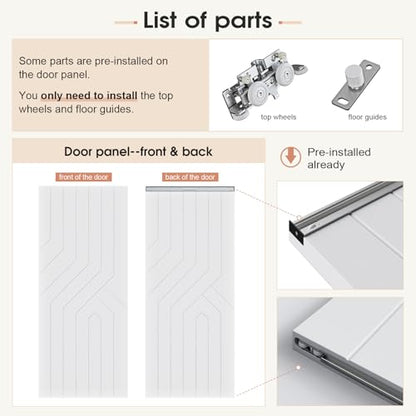 Ghost Door with Concealed Sliding Barn Door Hardware Track Kit Included