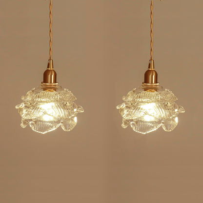 Brass Mini Pendant Light (Transparent lampshade)