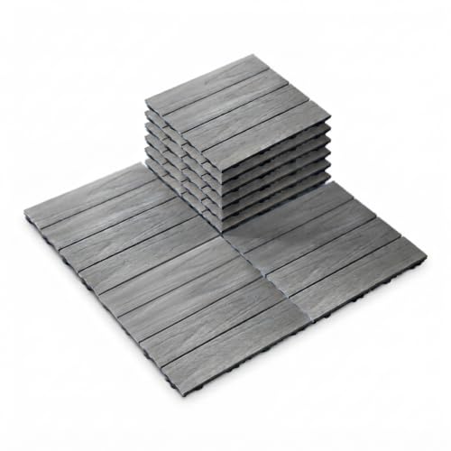 12" x 12" Interlocking WPC Decking Tiles