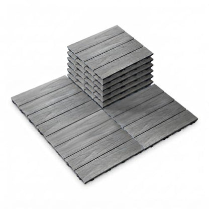 12" x 12" Interlocking WPC Decking Tiles