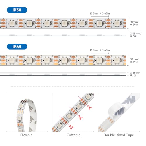 WS2812B Individually Addressable 24V RGB LED Strip