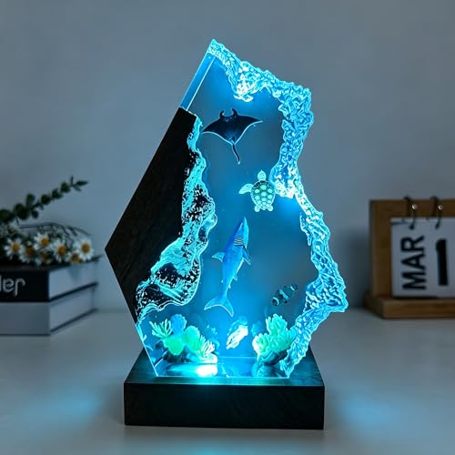 Humpback Whale Ocean Resin Lamp
