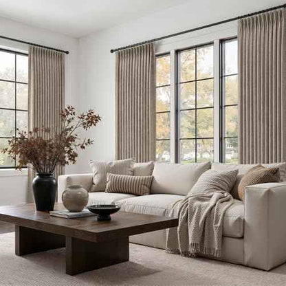 Blackout Dark Flax 102 Inches Extra Long Living Room Curtains 2 Panels (Darkflax / 50"W x 102"L (Pack of 2))