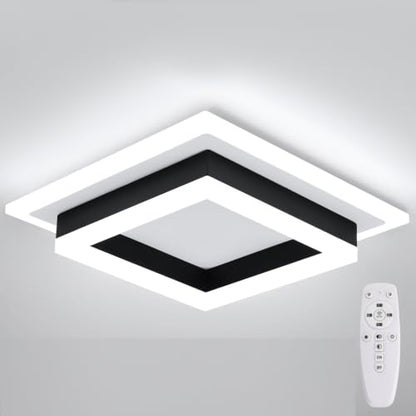 Square Modern LED Ceiling Light (White&Black / 10.62 Inches)