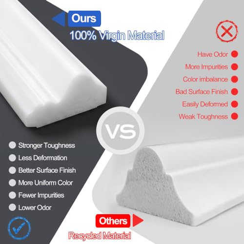 Bilinear Frame Peel and Stick Molding Trim Kit for Wall and Door (Bilinear 54.4 x 24in+54.4 x 48in)