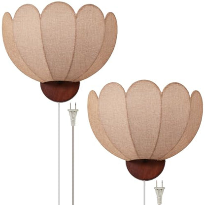 White Boho Wall Sconces Set of 2