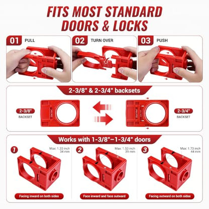 Door Hinge Jig Kit with Lock Installation
