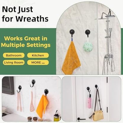 Large Suction Cup Hooks for Door Wreaths