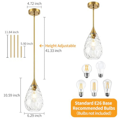 Glass Black Pendant Lights Kitchen Island